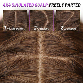 AISI HAIR Breathable cap wig, 22-inch cap with adjustable straps for comfort.
