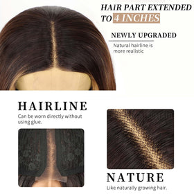 AISI HAIR adjustable-cap wig shows soft inner net for comfortable wear.