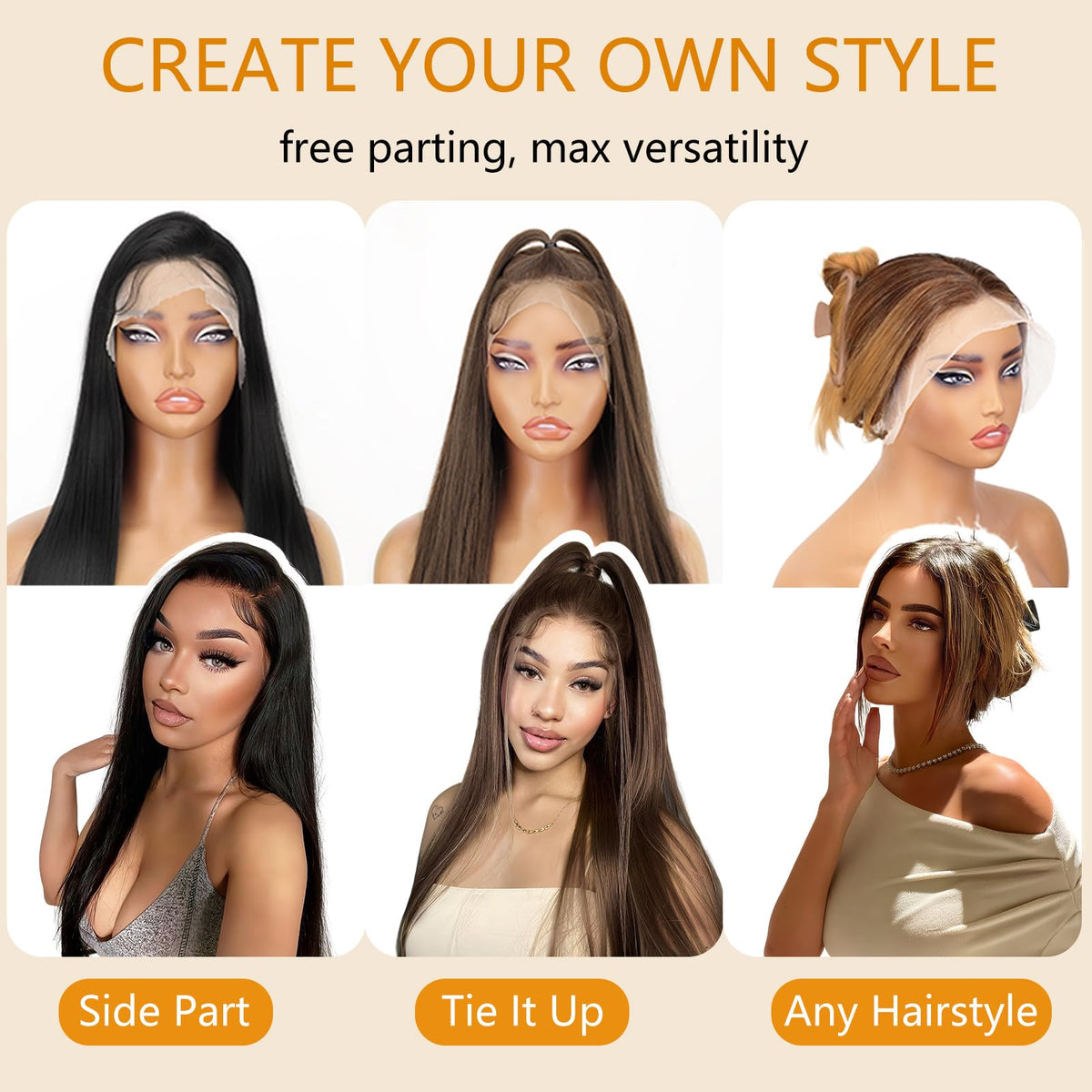 AISI HAIR glueless application for fast, tool-free wear