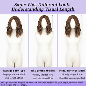 AISI HAIR everyday work commute look with natural mid-part bob.