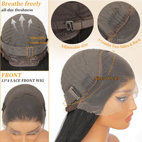 AISI HAIR HD lace front wig blends with skin tone for discreet wear