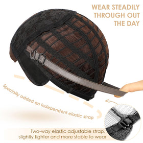 AISI HAIR heat-resistant fiber wig 18 inch for versatile styling.