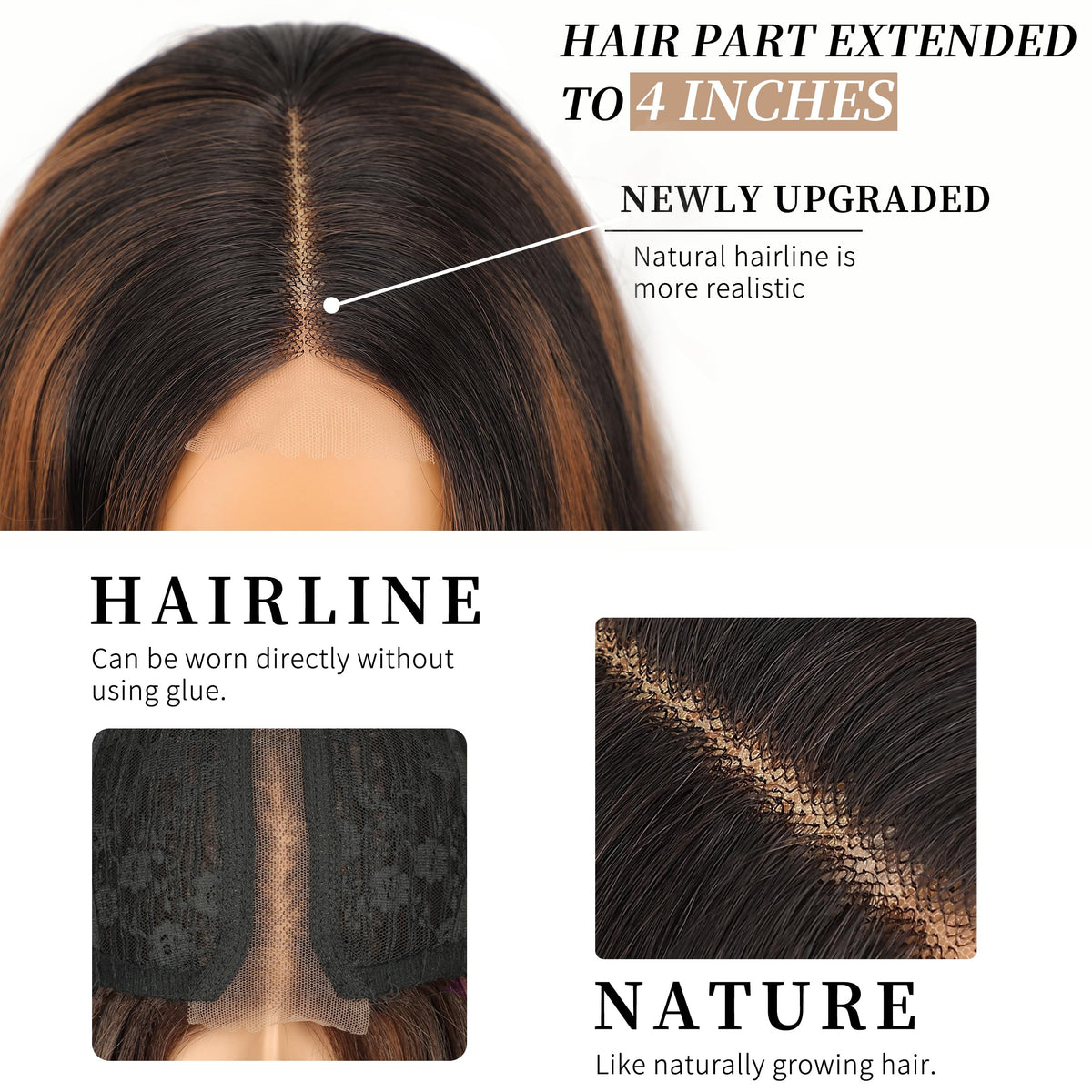 AISI HAIR heat-resistant synthetic wig offers reliable style in many occasions