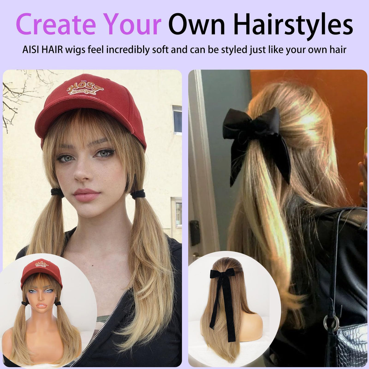 AISI HAIR Quick style change, effortless transformation for fast mood shifts or events.