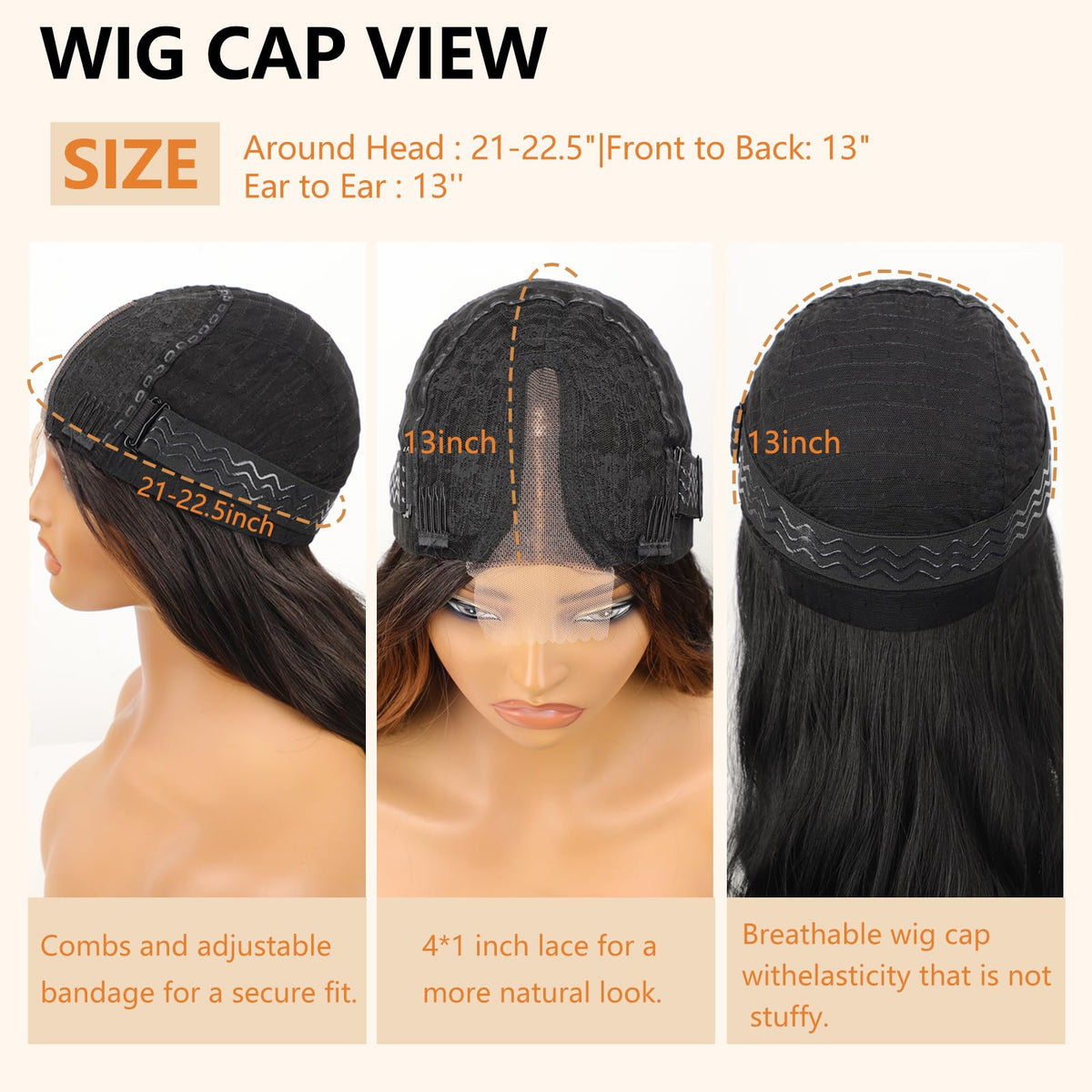 AISI HAIR soft inner net wig ensures comfortable wear.