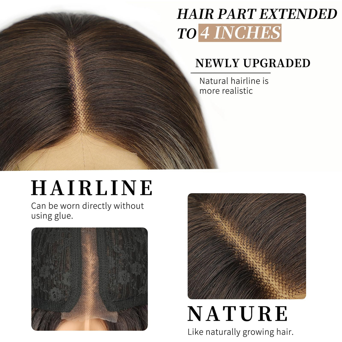 AISI HAIR long wavy blonde lace-front wig on display for versatile styling.