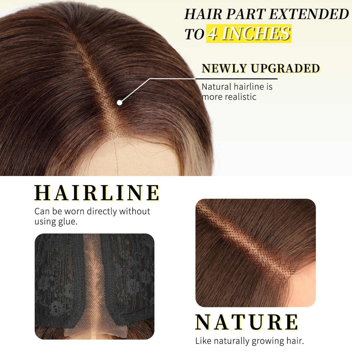 AISI HAIR heat-resistant synthetic wig for durable styling