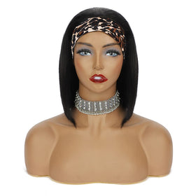 AISI headband bob wig hair texture close-up shows natural shine.