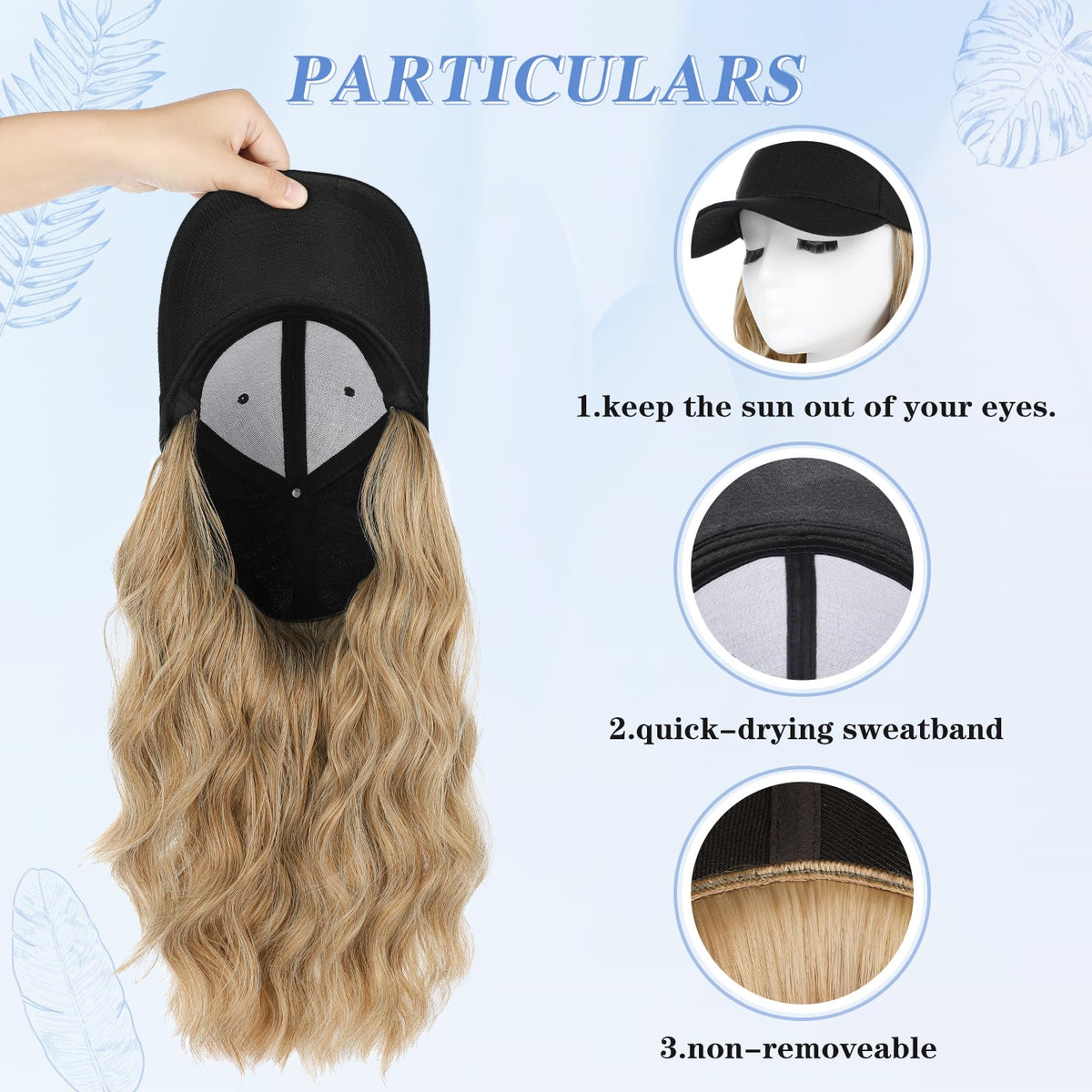 AISI QUEENS adjustable cap back strap illustrated for a comfortable, universal fit.