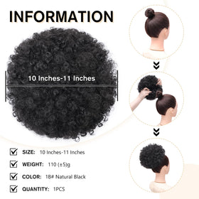 AISI QUEENS Curly Drawstring Ponytail attachment for quick natural styling.