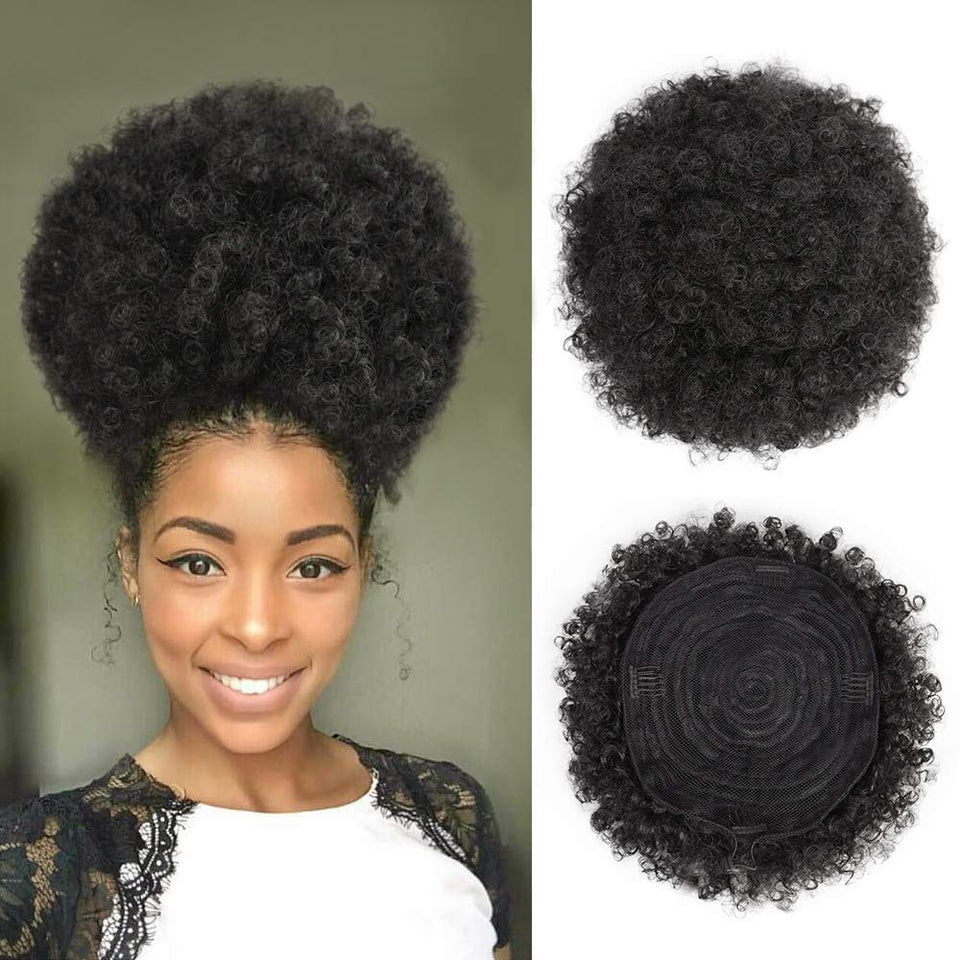 AISI QUEENS extra large Afro Puff close-up showing natural curly texture for daily wear.