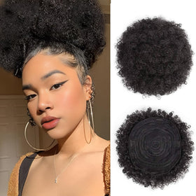 AISI QUEENS extra large afro puff texture close-up for natural fullness