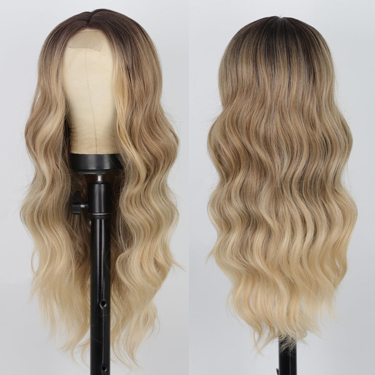 AISI QUEENS ombre blonde waves showing natural movement