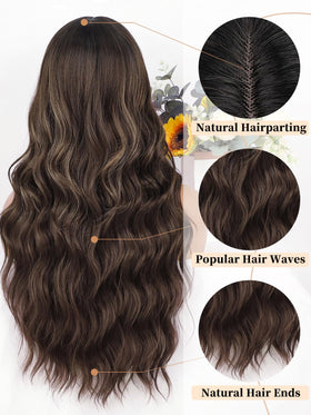 AISI QUEENS heat resistant synthetic wig close up curls shows lasting texture