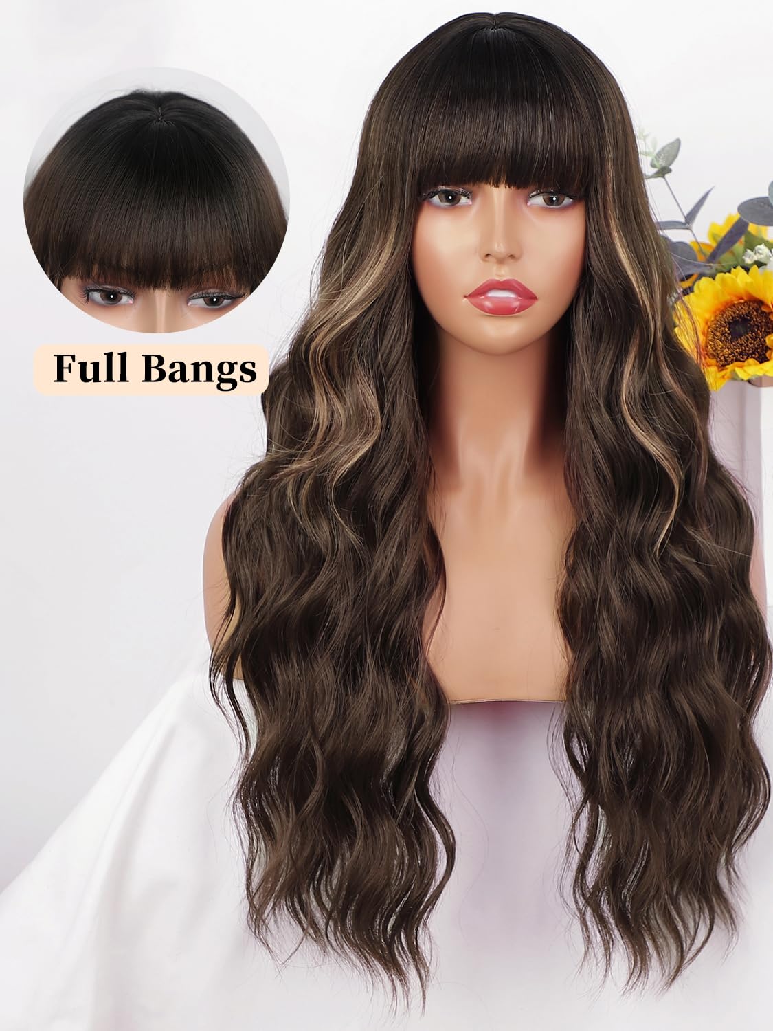 AISI QUEENS wig with adjustable straps and clips for secure fit