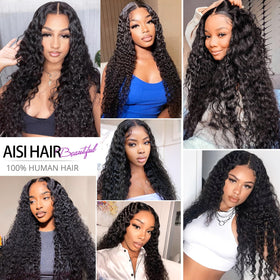 AISI transparent lace closure wig blends with all skin tones