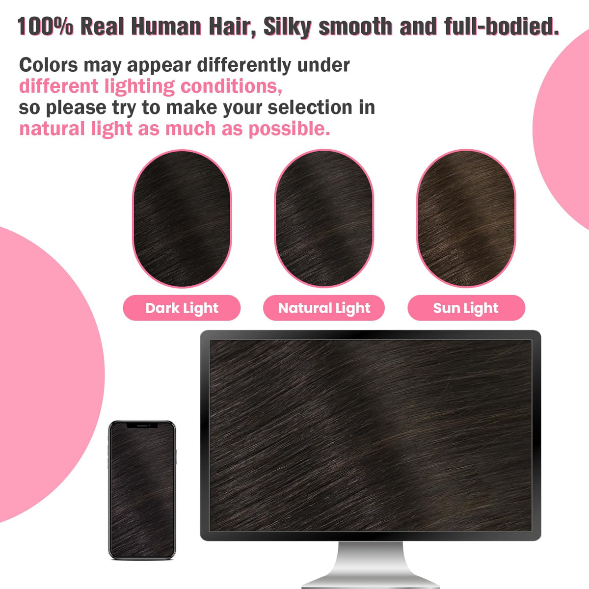 Aison dark brown tape-in extensions in a salon-ready daily style