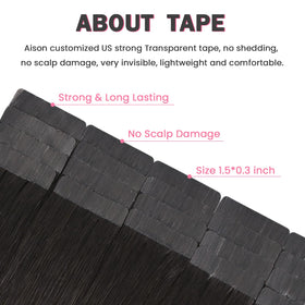 Aison invisible tape detail demonstrates secure, comfortable attachment