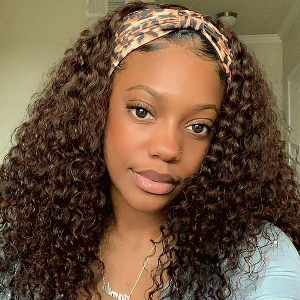 Aiterina deep wave headband wig showing natural movement for daily styling