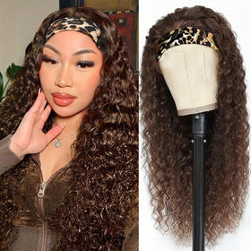 Aiterina headband wig deep wave texture highlighting a natural look without glue