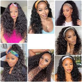 Aiterina headband wig closeup of soft hair texture highlights remy hair quality.