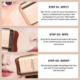 Aiwejay Hanae concealer end swatch demonstrating precision spot concealment