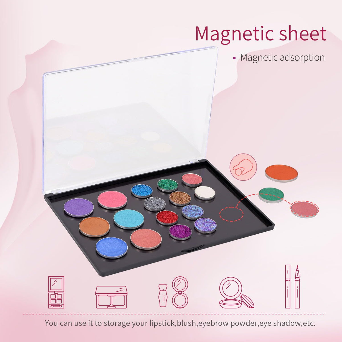 AJLTPA adhesive metal stickers enable non-metal pans to fit.