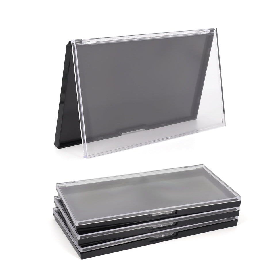 AJLTPA magnetic makeup palette with clear top showcases organized cosmetics on the go.