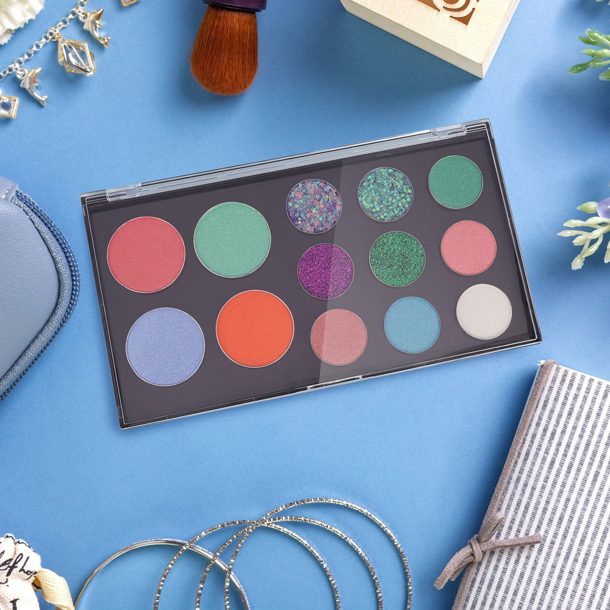 AJLTPA travel-friendly design fits in bags for on-the-go makeup moments.