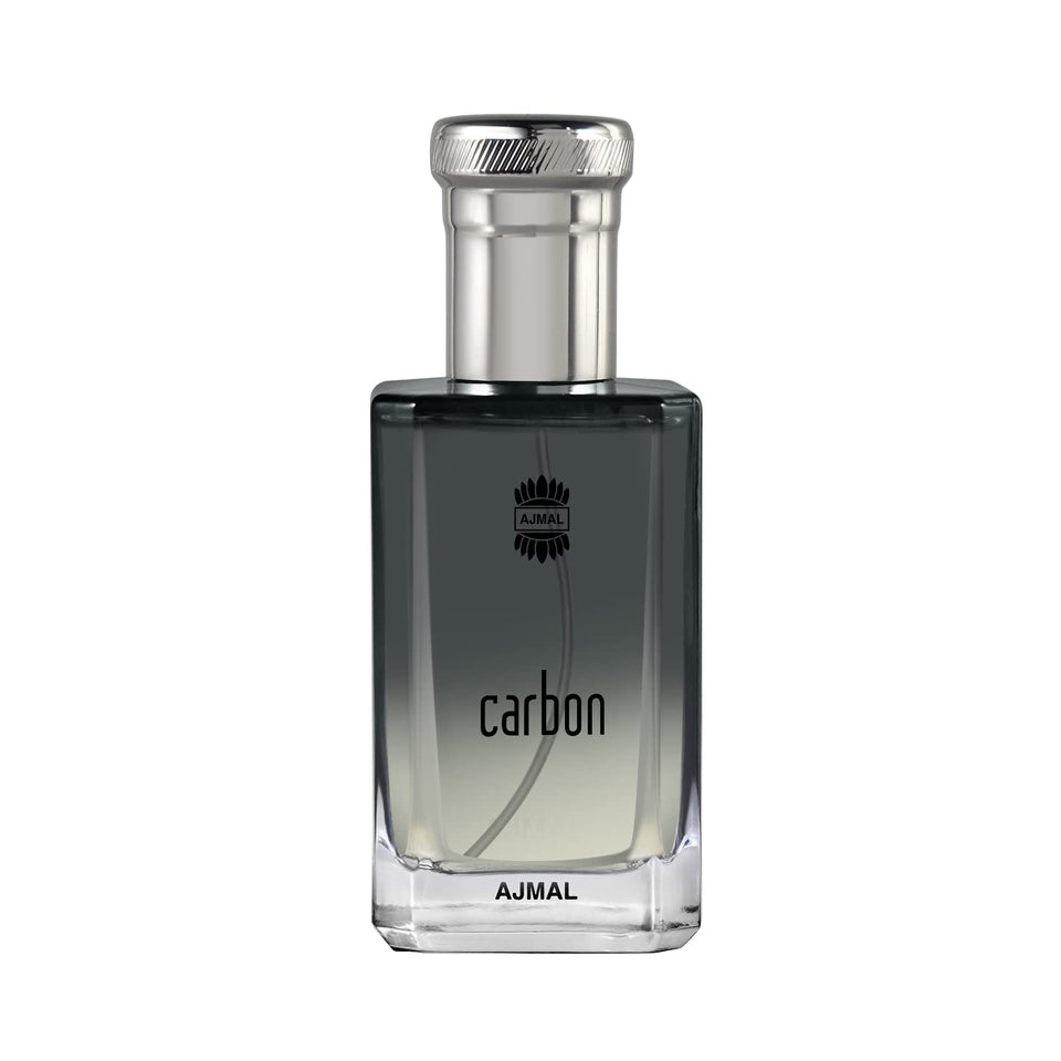 Ajmal Carbon EDP bottle front view ideal for daily wear.