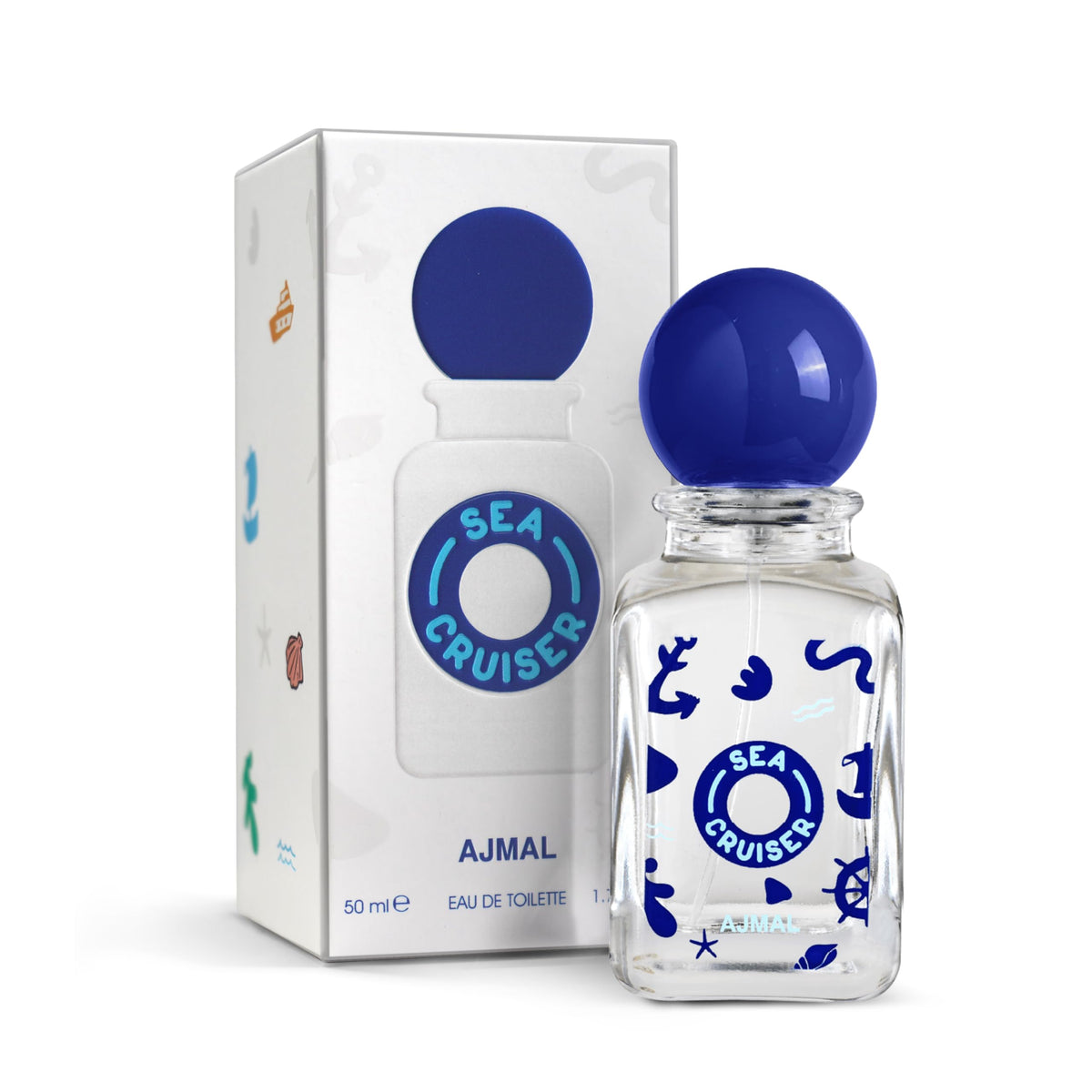 Ajmal SeaCruiser bottle front view highlighting fresh fragrance for boys