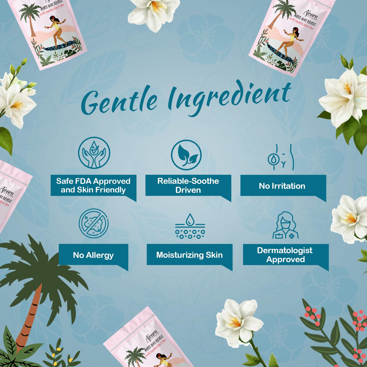 Ajoura 1lb refill pack for ongoing home waxing sessions