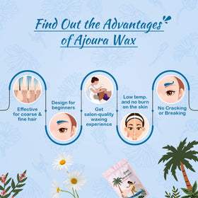 Ajoura facial and eyebrow waxing with chamomile formula for sensitive skin
