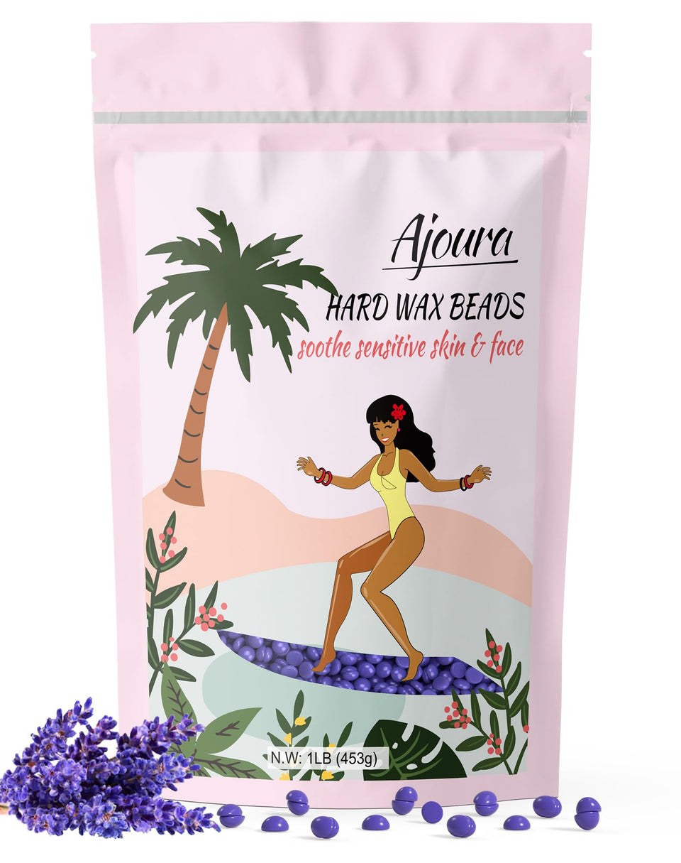 Ajoura lavender wax beads for full-body application, ideal for at-home salon results.