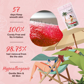 Ajoura rose wax beads for the face remove fine hair gently on sensitive skin.