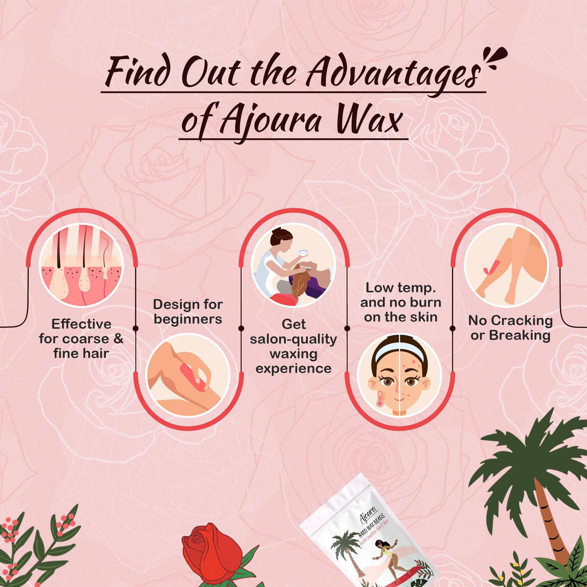 Ajoura rose wax beads for legs deliver salon-like results at home.