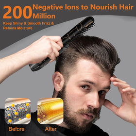 AKJ beard straightener anti-scald design protects skin during use.