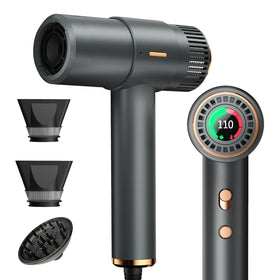 AKJ hair dryer 110000rpm high speed in action delivering rapid drying