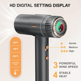 AKJ hair dryer low noise portable design for home or travel