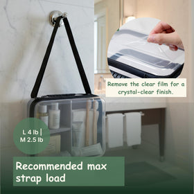 AKNEMO clear case inner compartments help organize cosmetics and small items.