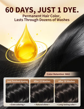 AKOIIN Black Hair Dye Shampoo includes a simple dye-tool kit for easy home dyeing.