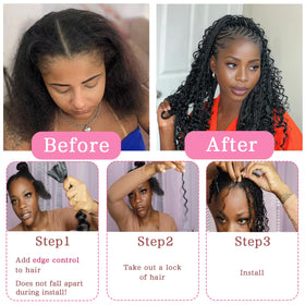 AKONSOUL Brazilian virgin hair 1B natural blends with many looks.