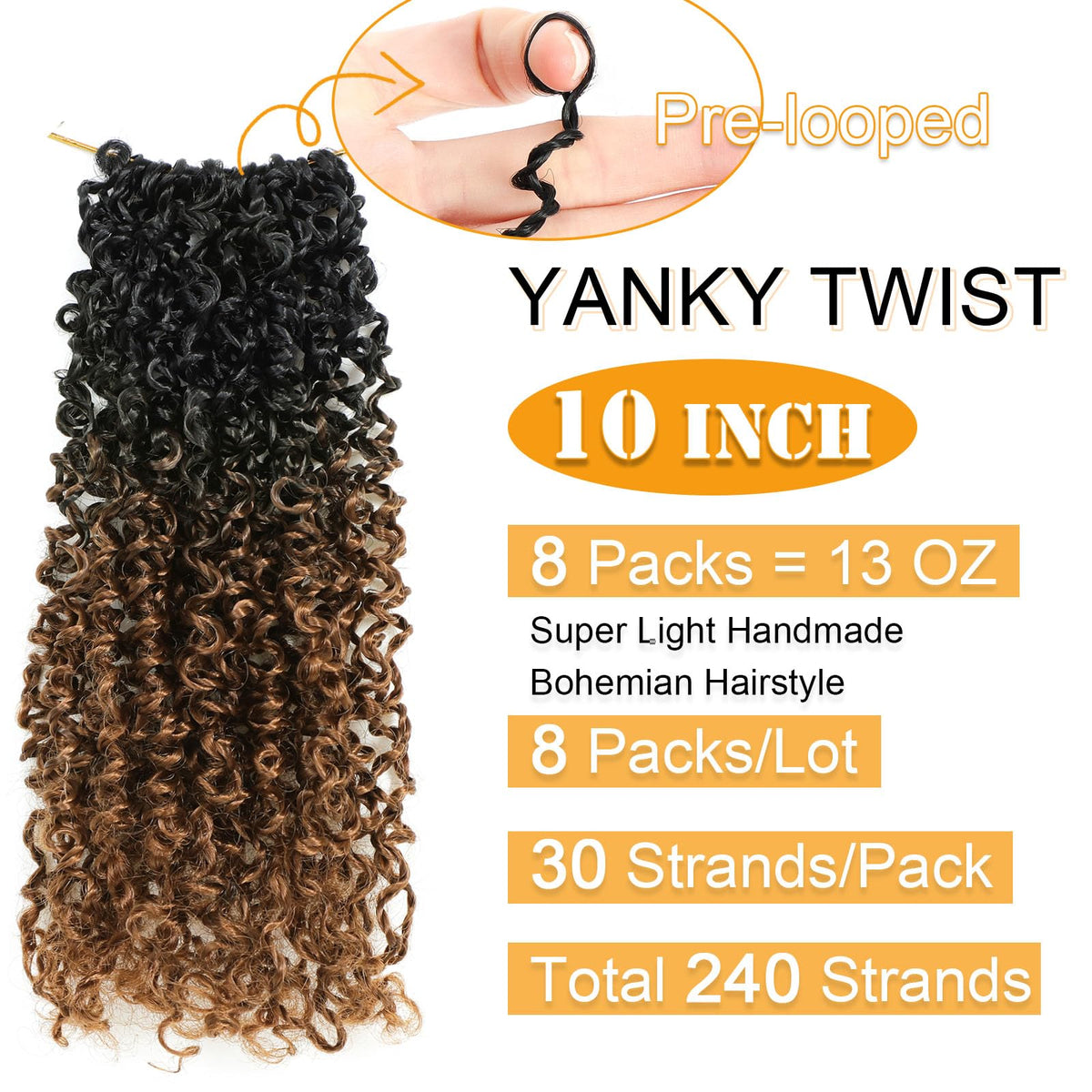 Aksice Yanky Twist closeup shows micro texture for natural-looking volume