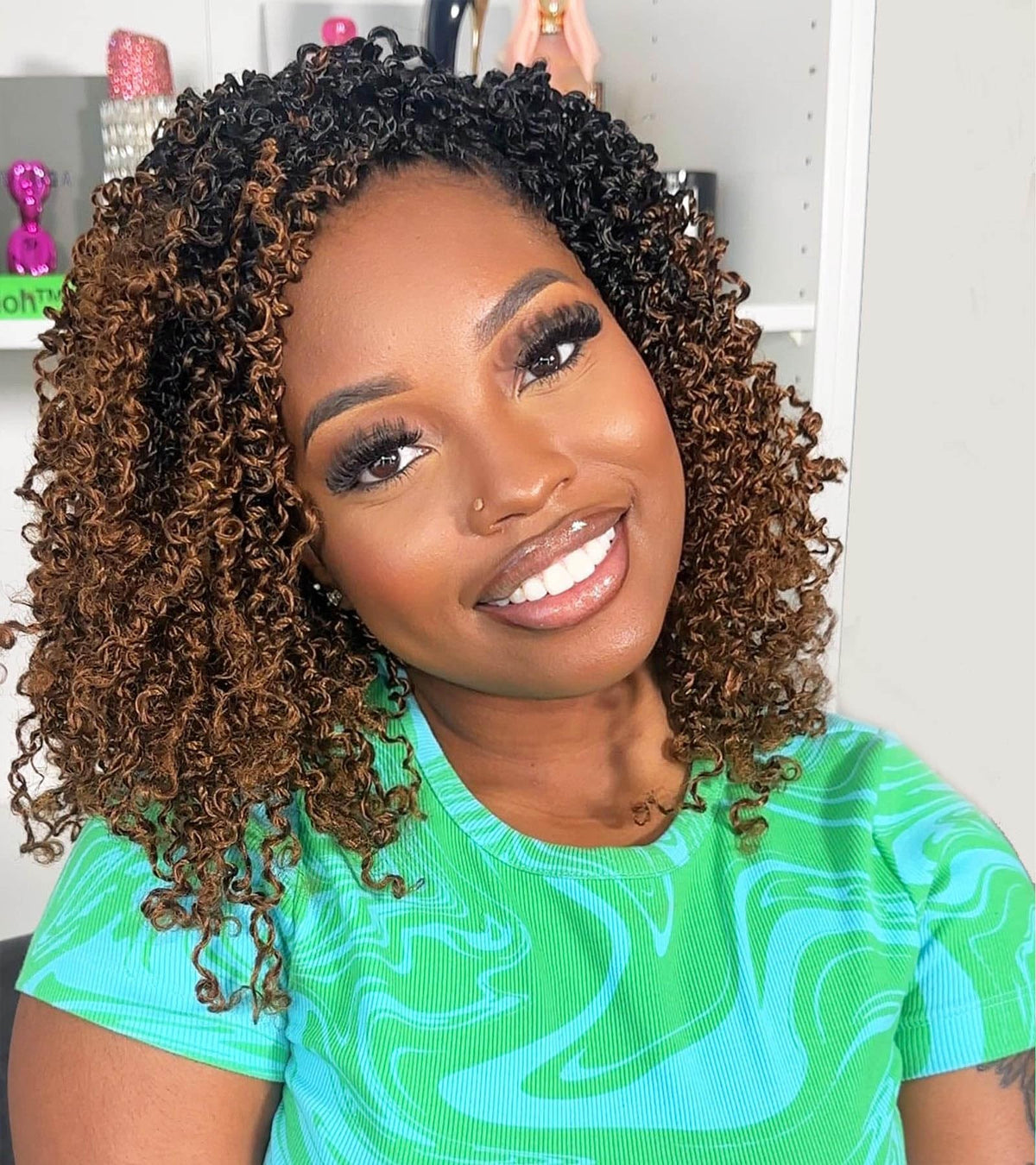 Aksice Yanky Twist full-head ombre brown for versatile styling