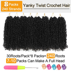 Aksice Yanky Twist crochet hair pre-looped attachment enabling fast styling