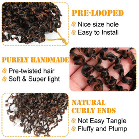Aksice Yanky Twist crochet hair pre-looped design for easy installation