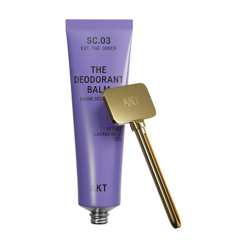 AKT Deodorant Balm Onsen in plastic-free tube for all-day protection.