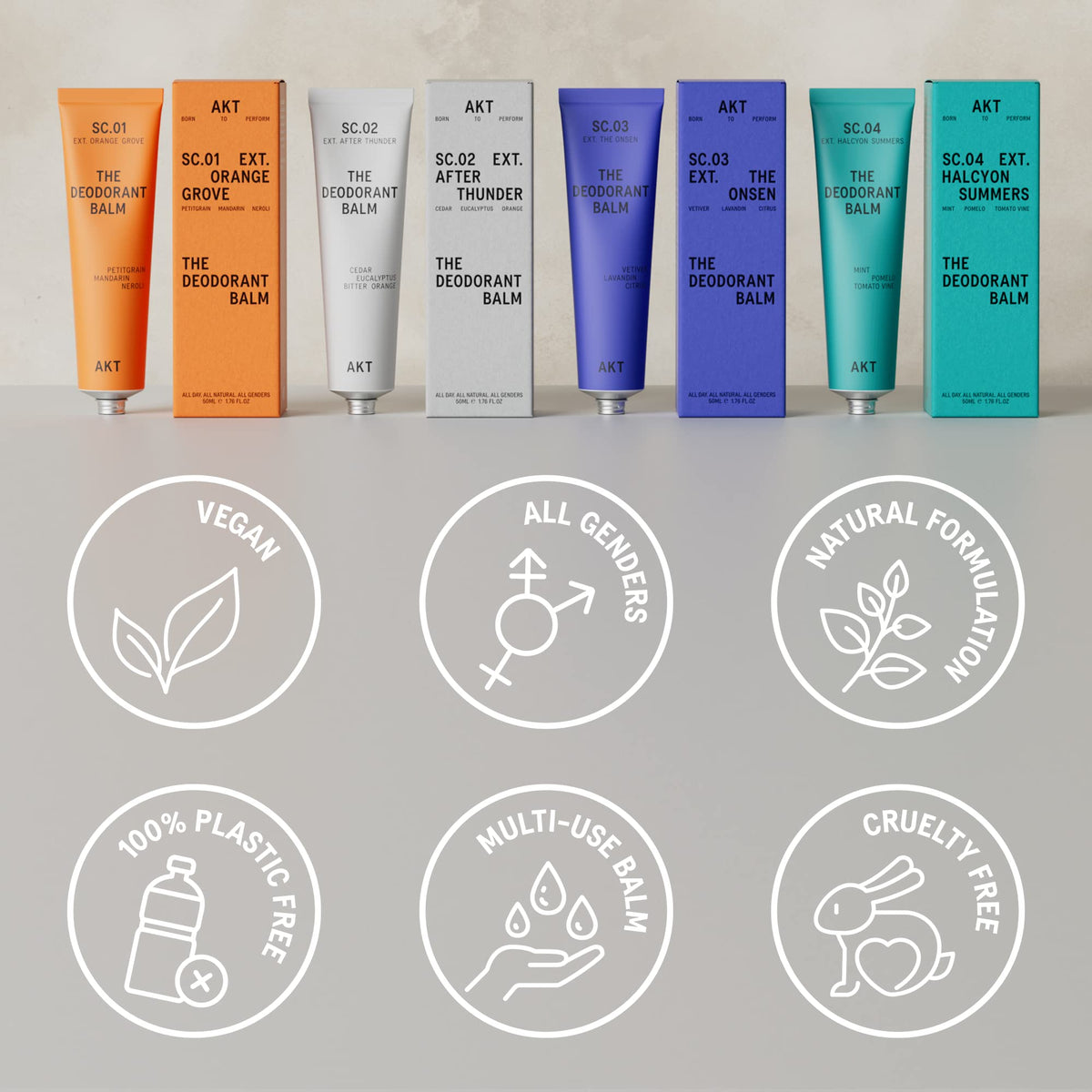 West End-tested AKT Deodorant Balm used by performers.
