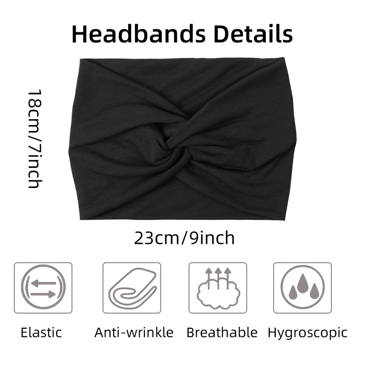 AKTVSHOW turban-style headband offers chic versatility for casual wear.
