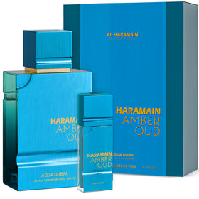 Al Haramain Amber Oud EDP bottle front view with long-lasting citrus opening.